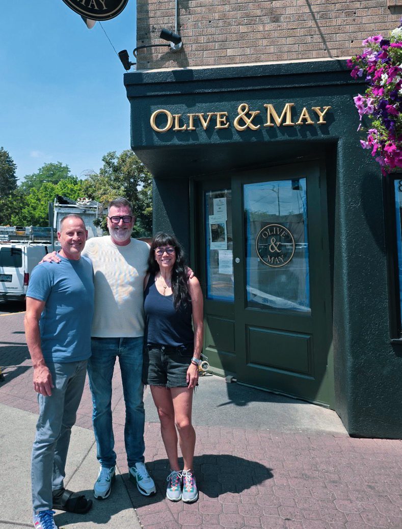 The three partners behind Olive & May at the restaurant's storefront in downtown Bend